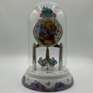 Disney Winnie‎ the Pooh Anniversary Clock Butterflies Flowers Battery Y2K 2001
